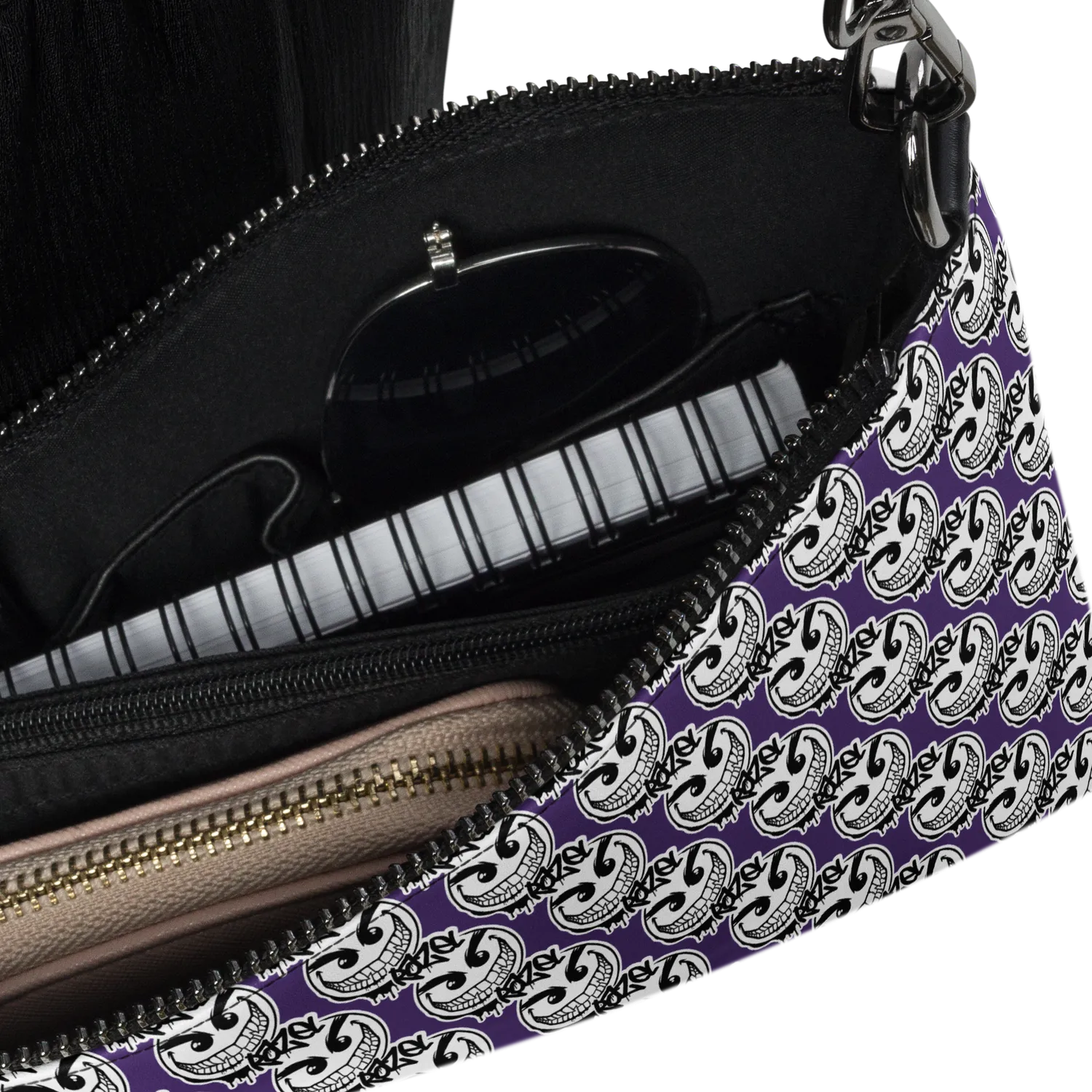 Razel Gang Drip Face Satchel zwart imitatieleer