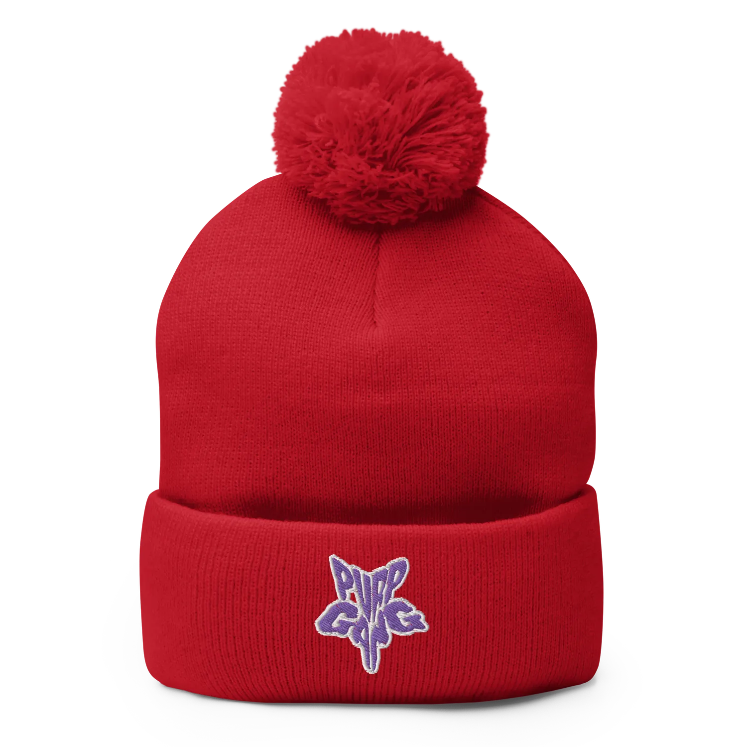 Razel Purp Gang Rock Star beanie zwart pompon
