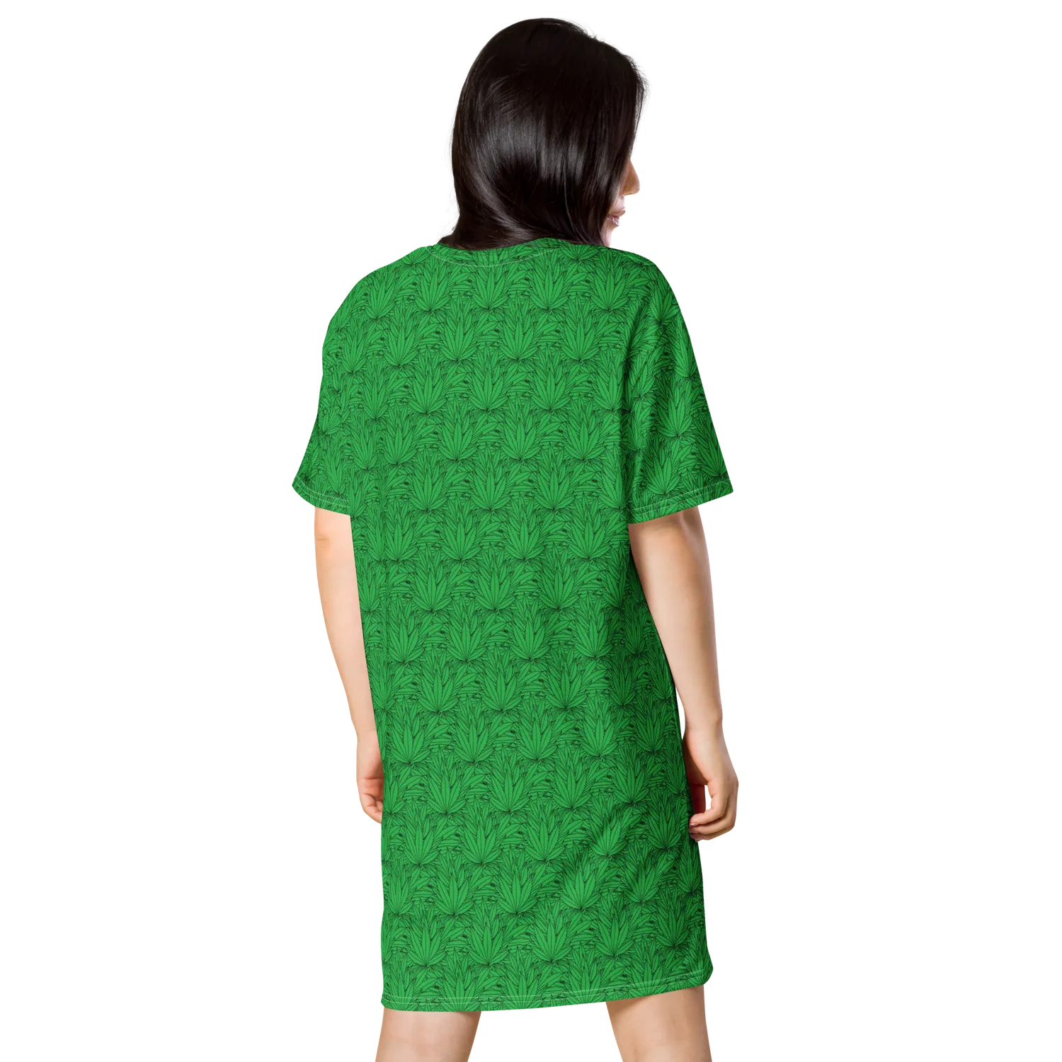 Razel Marijuana Tree Star t-shirt jurk oversize