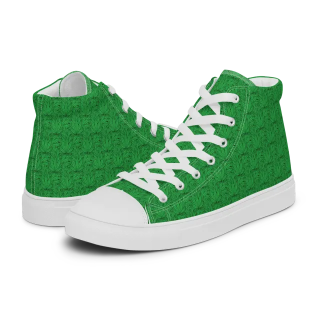 Razel Marijuana Tree Star Motif High Top Sneakers groen