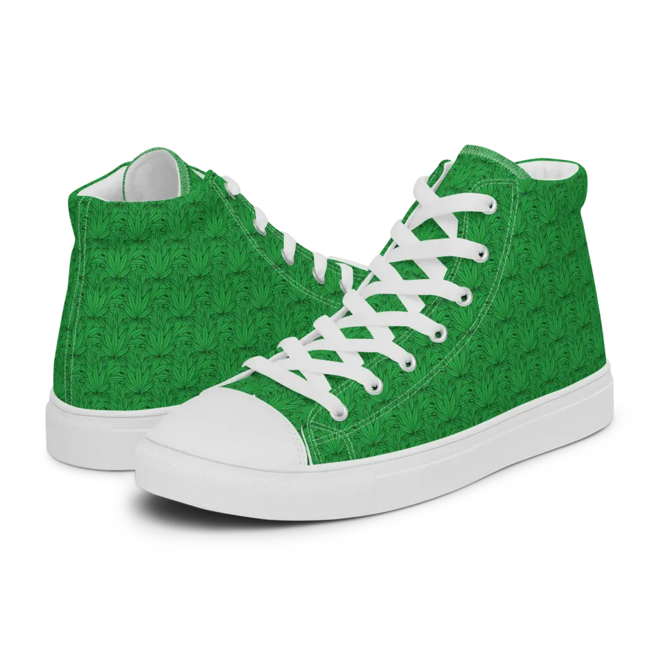 Razel Marijuana Tree Star Motif High Top Sneakers groen