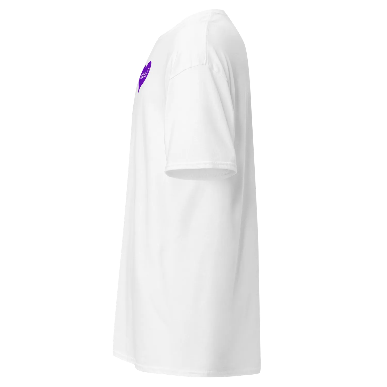 Razel Purple Hearted T-shirt zwart borstprint katoen