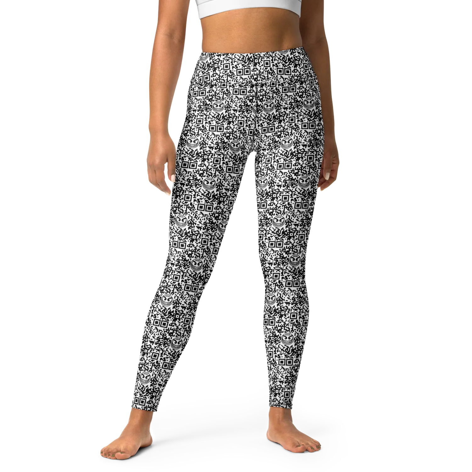Razel Face QR Code Legging hoge taille stretch
