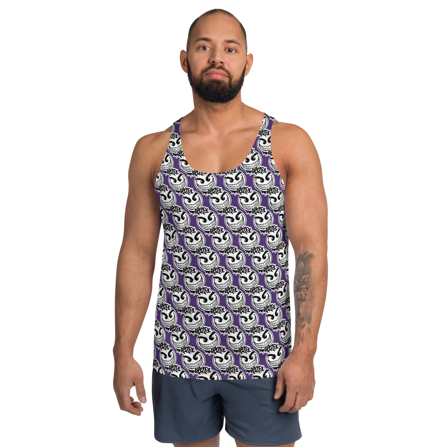 Razel Gang Drip Face Tank Top heren Drip Face Motif stretch