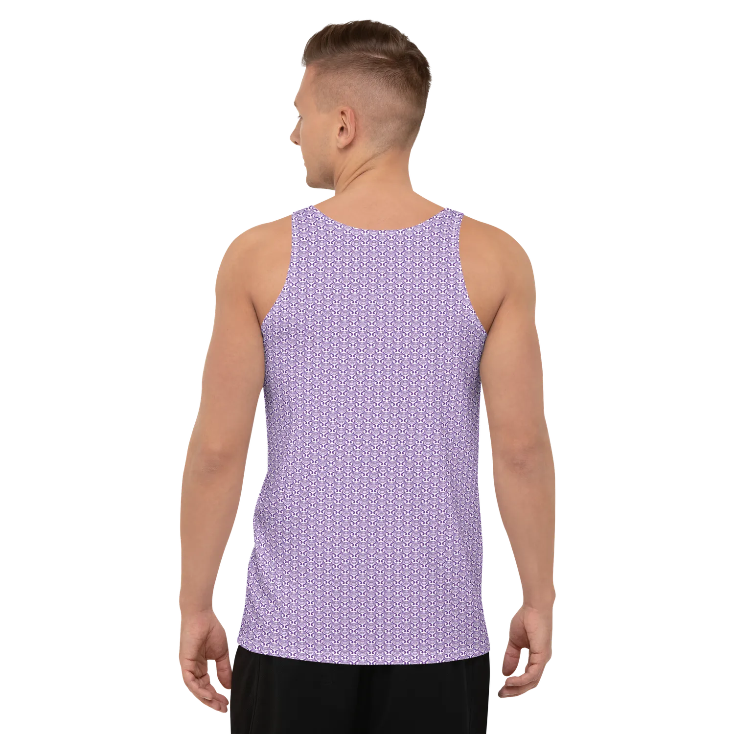 Razel Face Motif tanktop heren stretch zwart