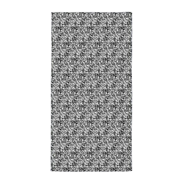 Razel Face QR Code handdoek 76x152 cm katoen