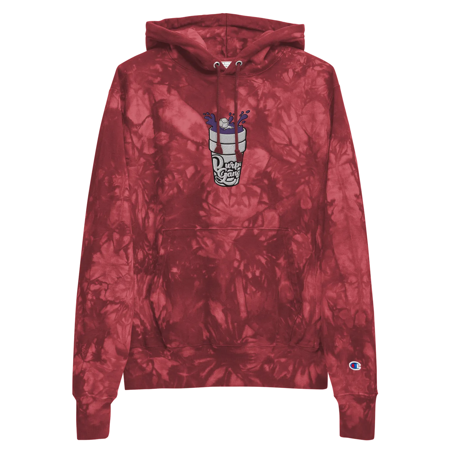 Razel Purp Gang Champion Tie-Dye Hoodie zwart dik