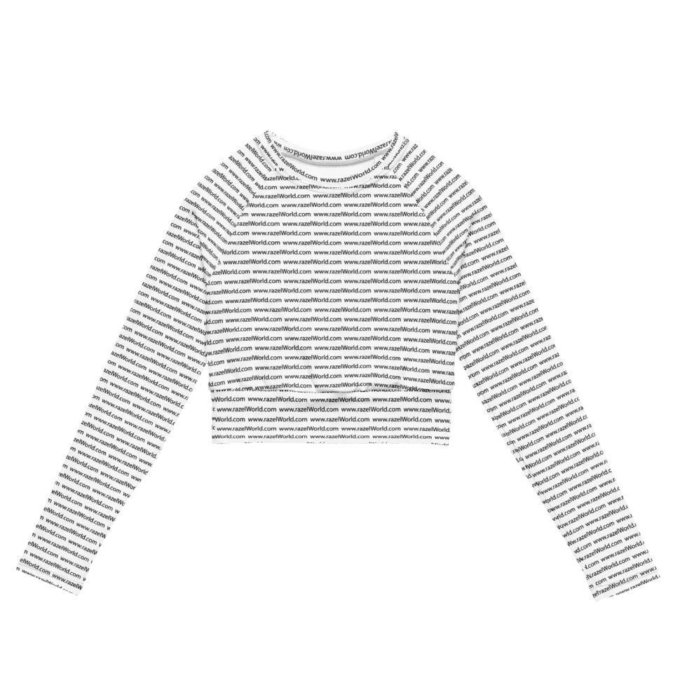 Razel www.razelWorld.com longsleeve crop top zwart M