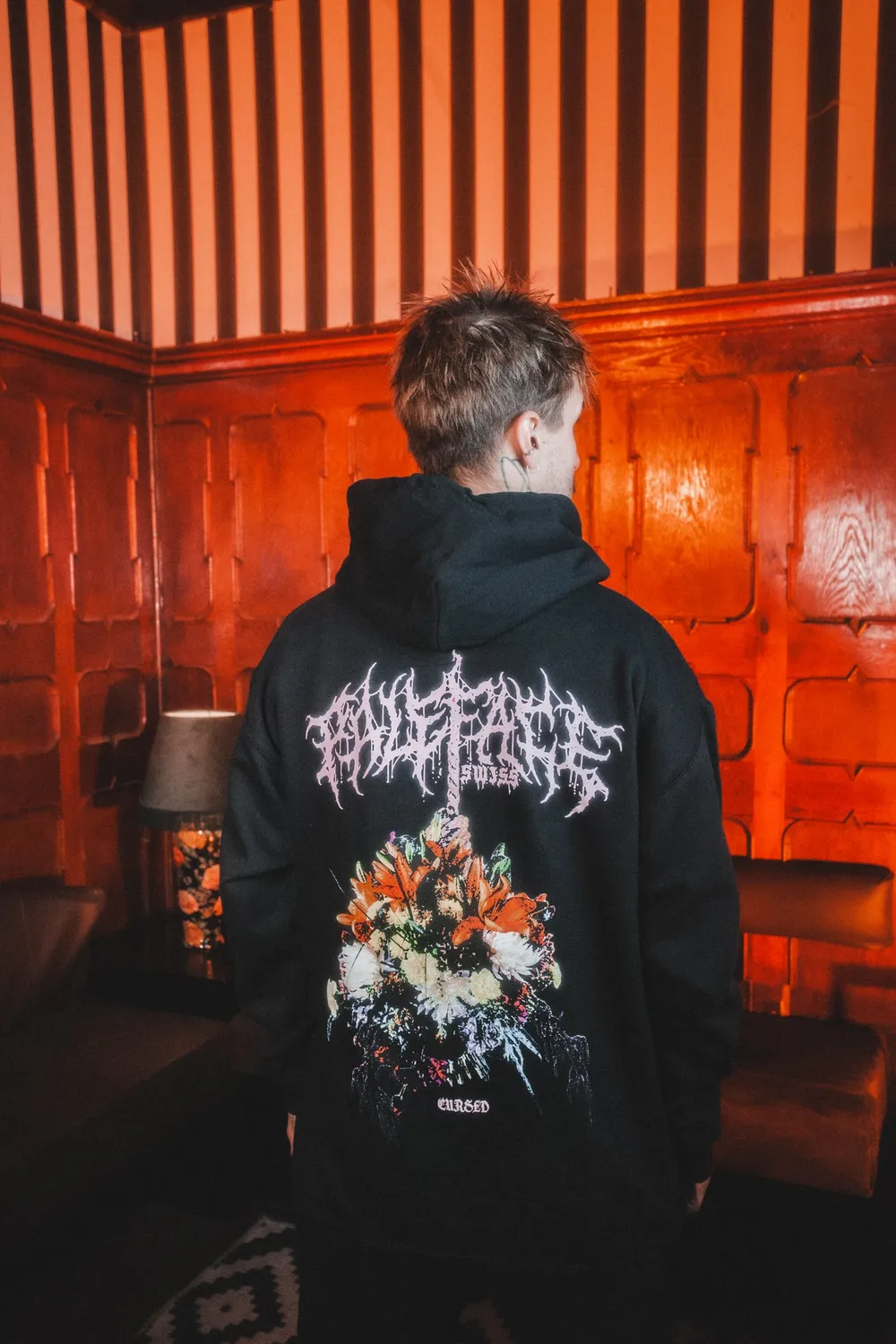 Paleface Swiss Bouquet Hoodie maat L geborduurd