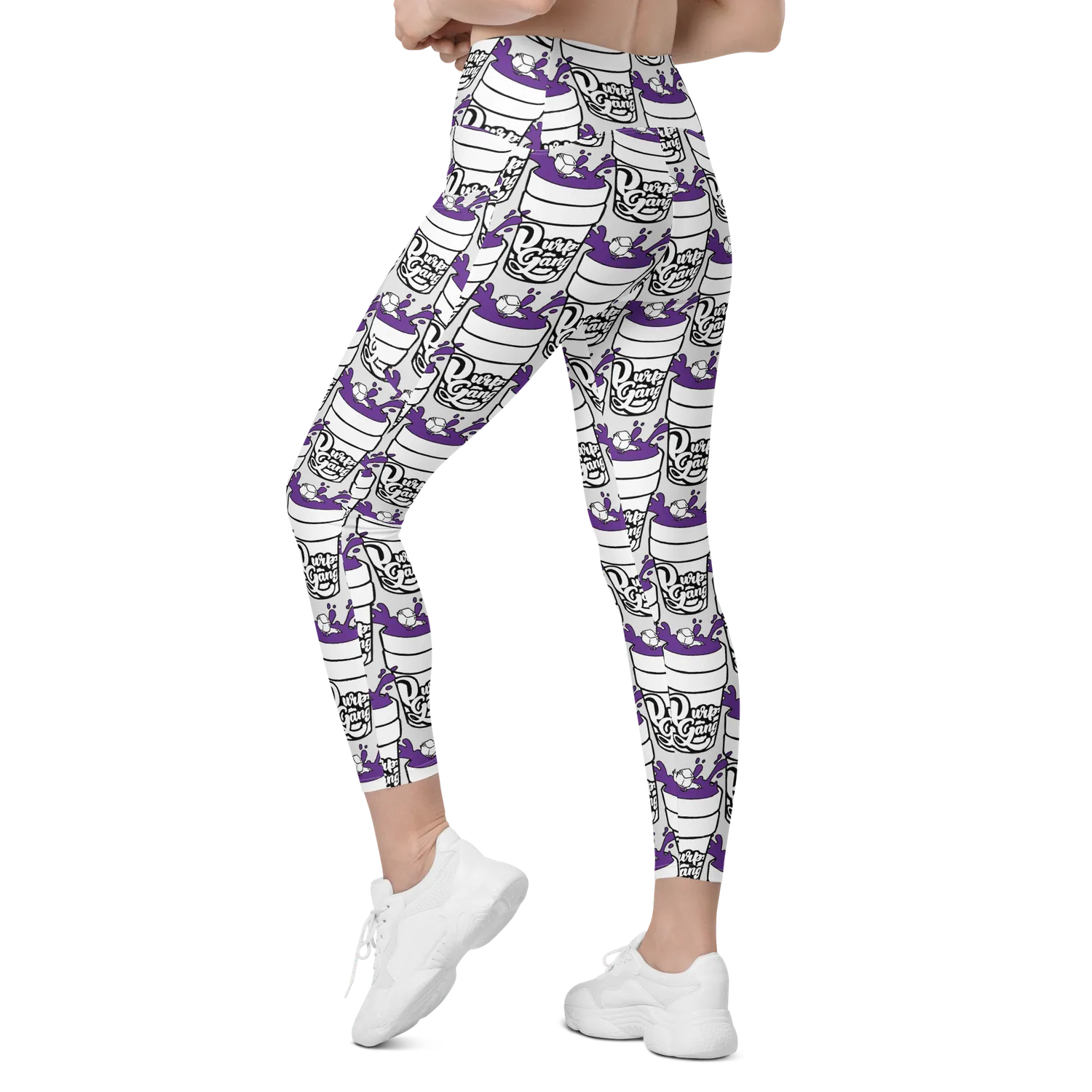 Razel Purp Gang Double Cup Legging zakken high-waist