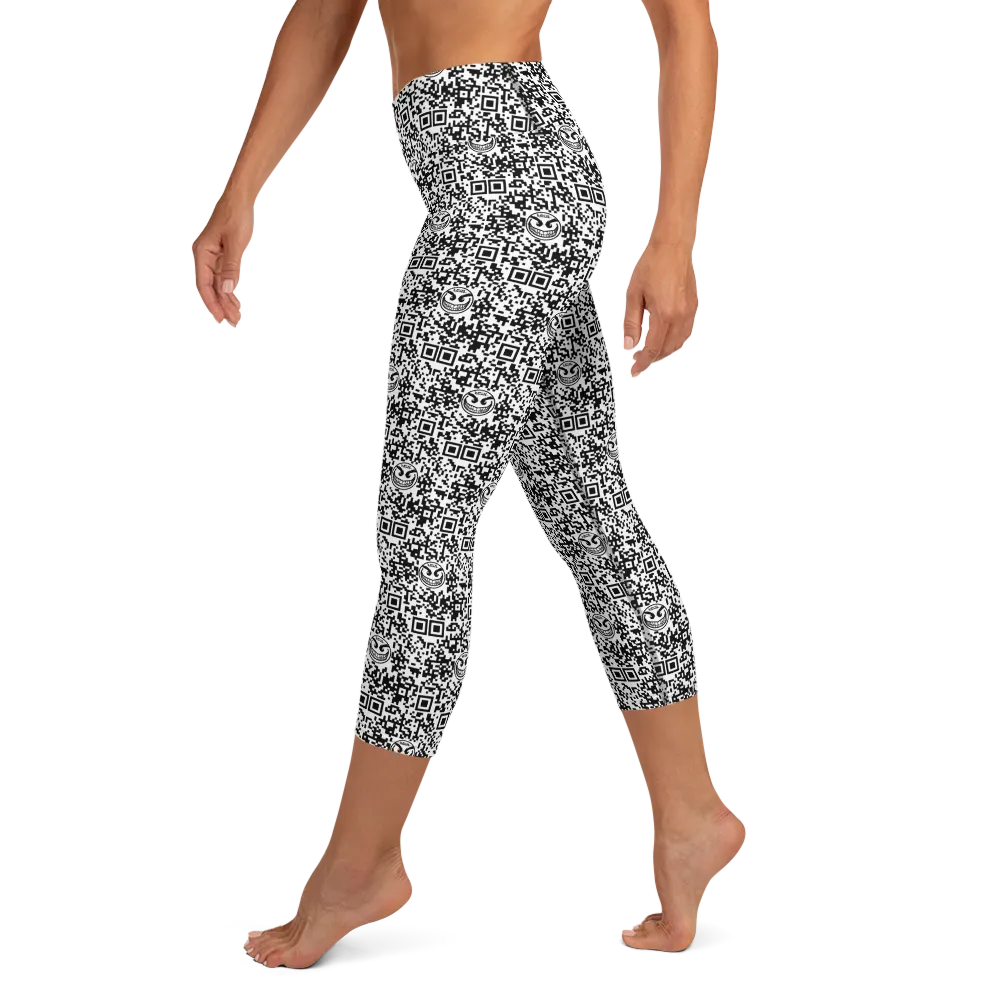 Razel Face QR Code Yoga Capri XS-XL zwart