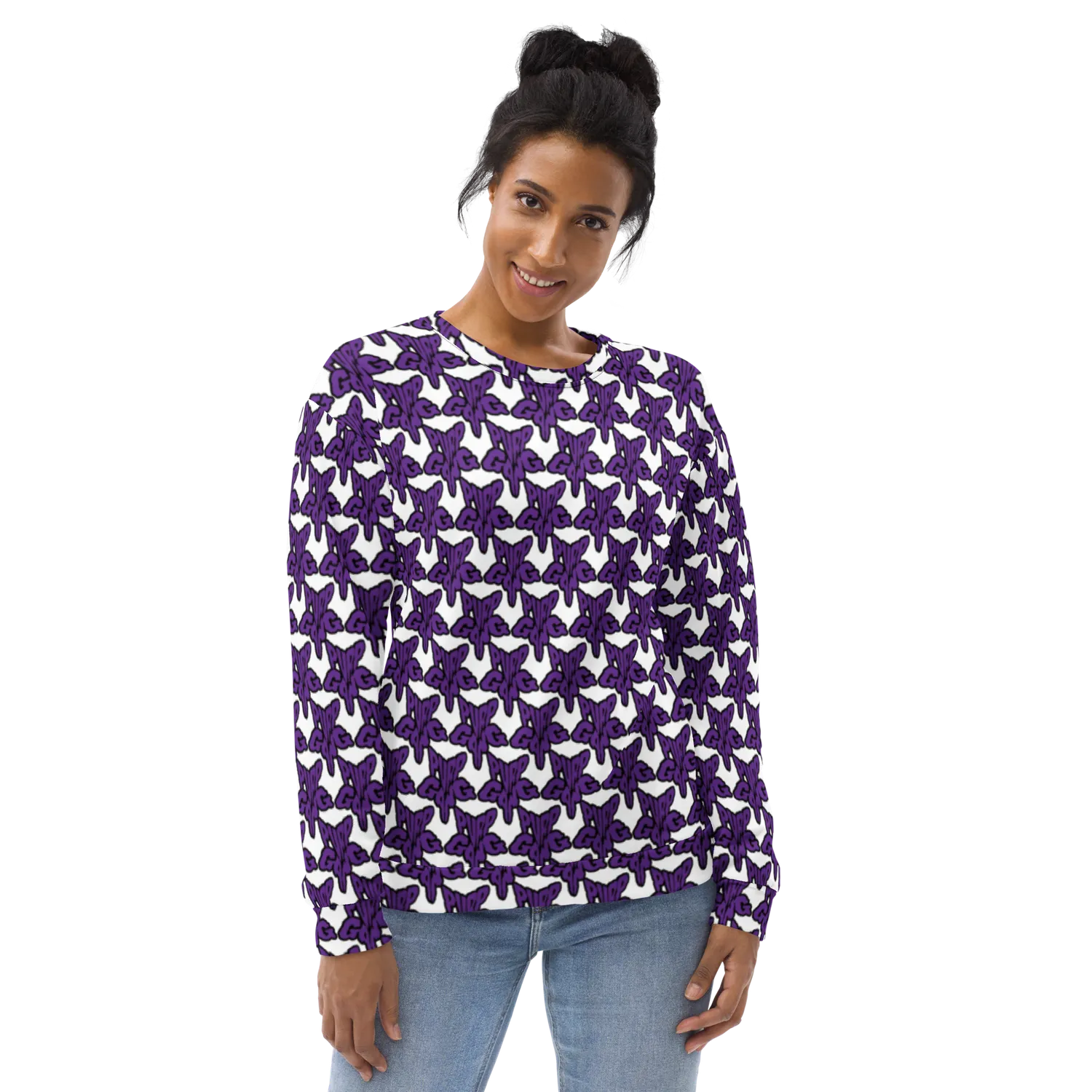 Razel Purp Gang Rock Star Motif sweater M fleece