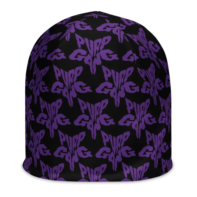 Razel Purp Gang Rock Star Beanie Muts Zwart Dubbel
