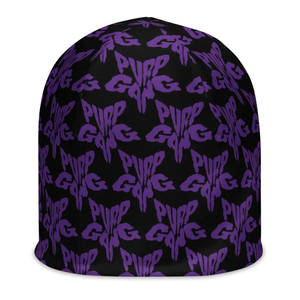 Razel Purp Gang Rock Star Beanie Muts Zwart Dubbel