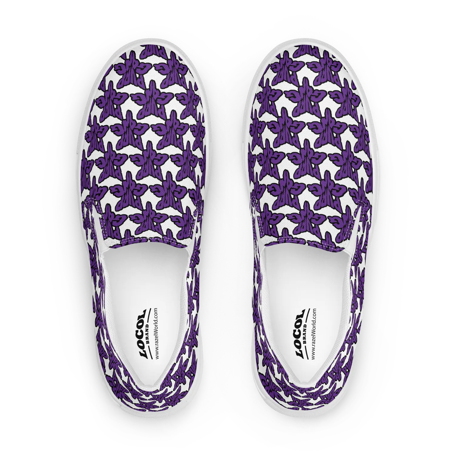 Razel Purp Gang Rock Star Slip-Ons canvas instappers