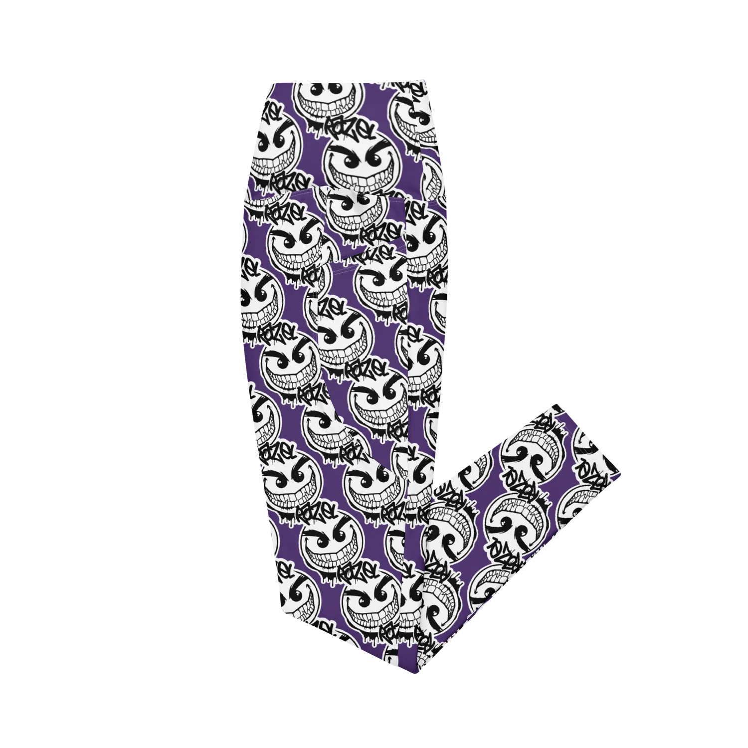 Razel Gang Drip Face Motif Pocket legging met zakken