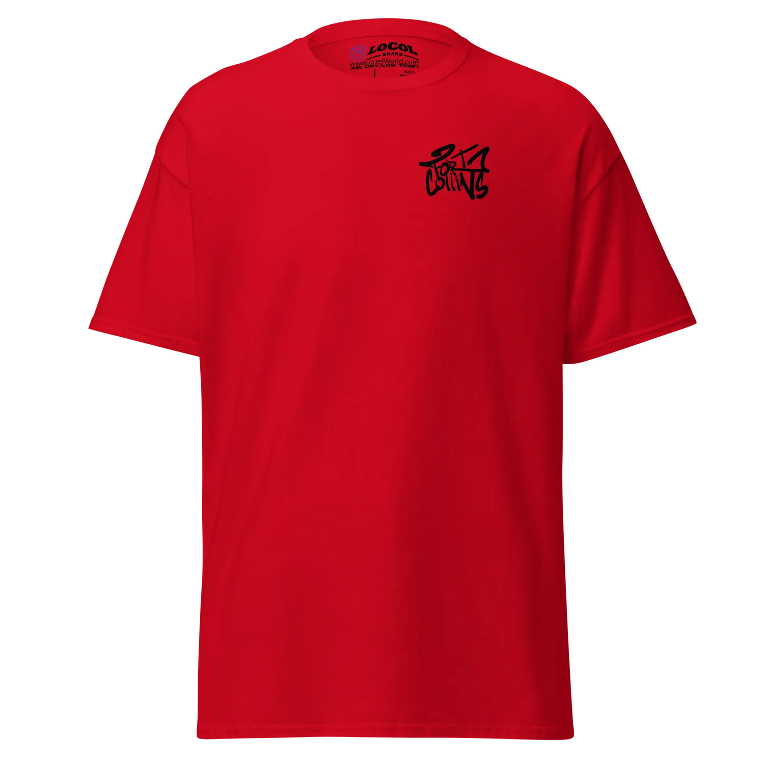 Razel Black Tagged Fort Collins T-shirt zwart katoen