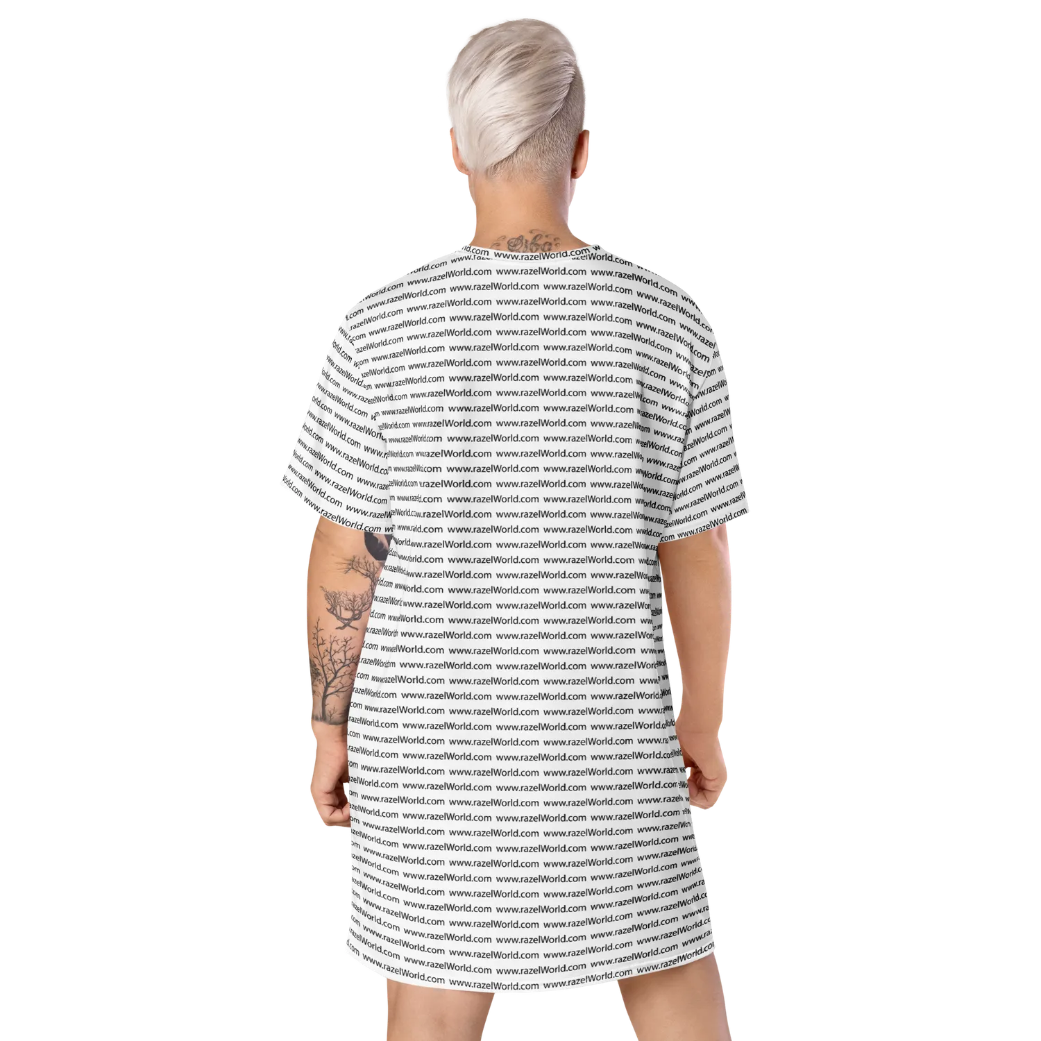 Razel www.razelWorld.com Motif T-shirt jurk oversize stretch