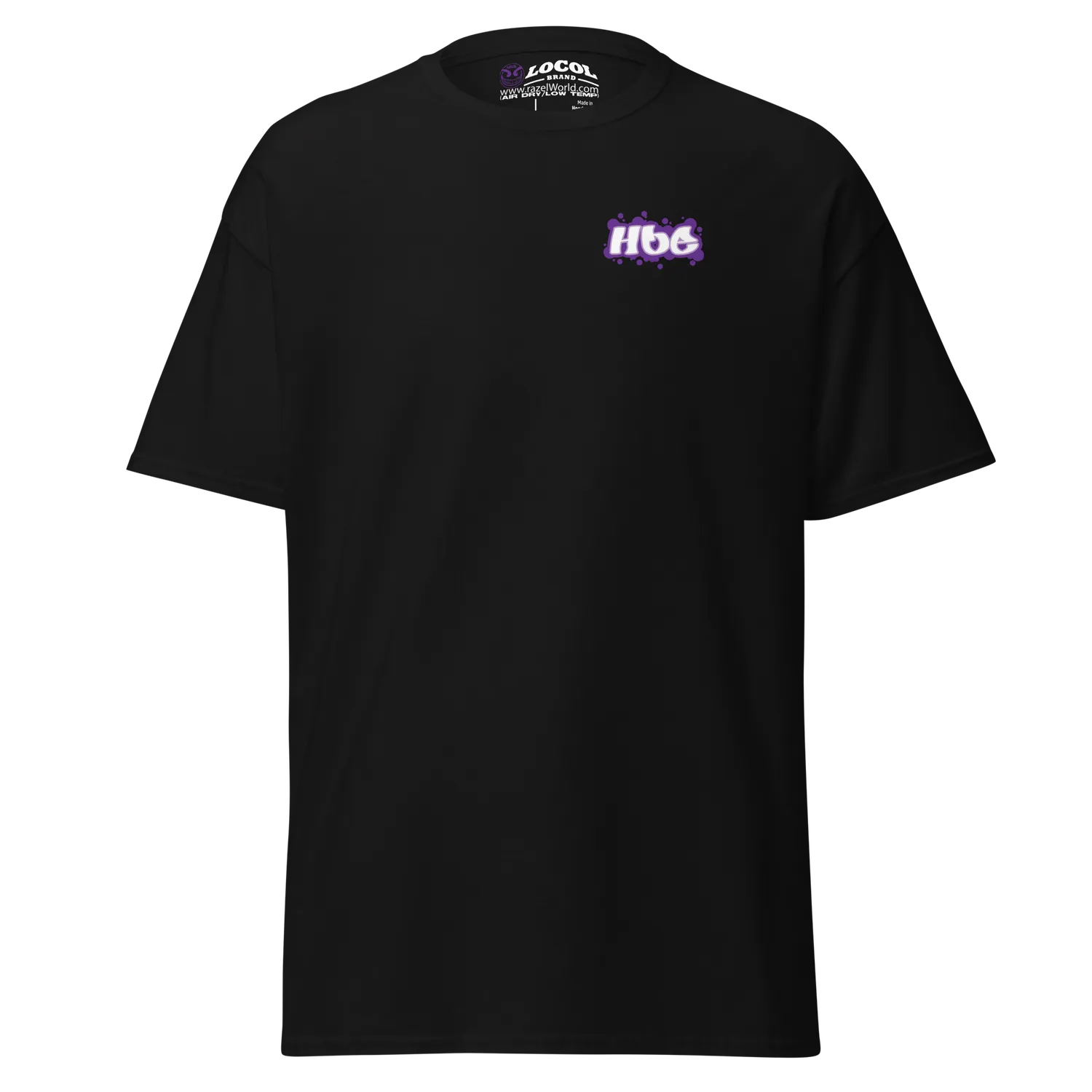 Razel Hoe Left Chest T-shirt zwart katoen