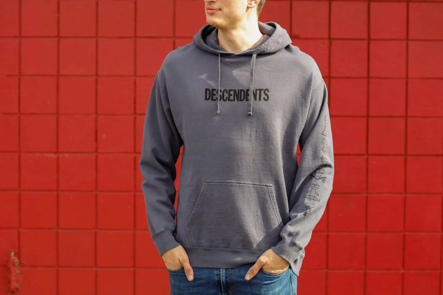 Descendents Milo Illustration hoodie granite katoen