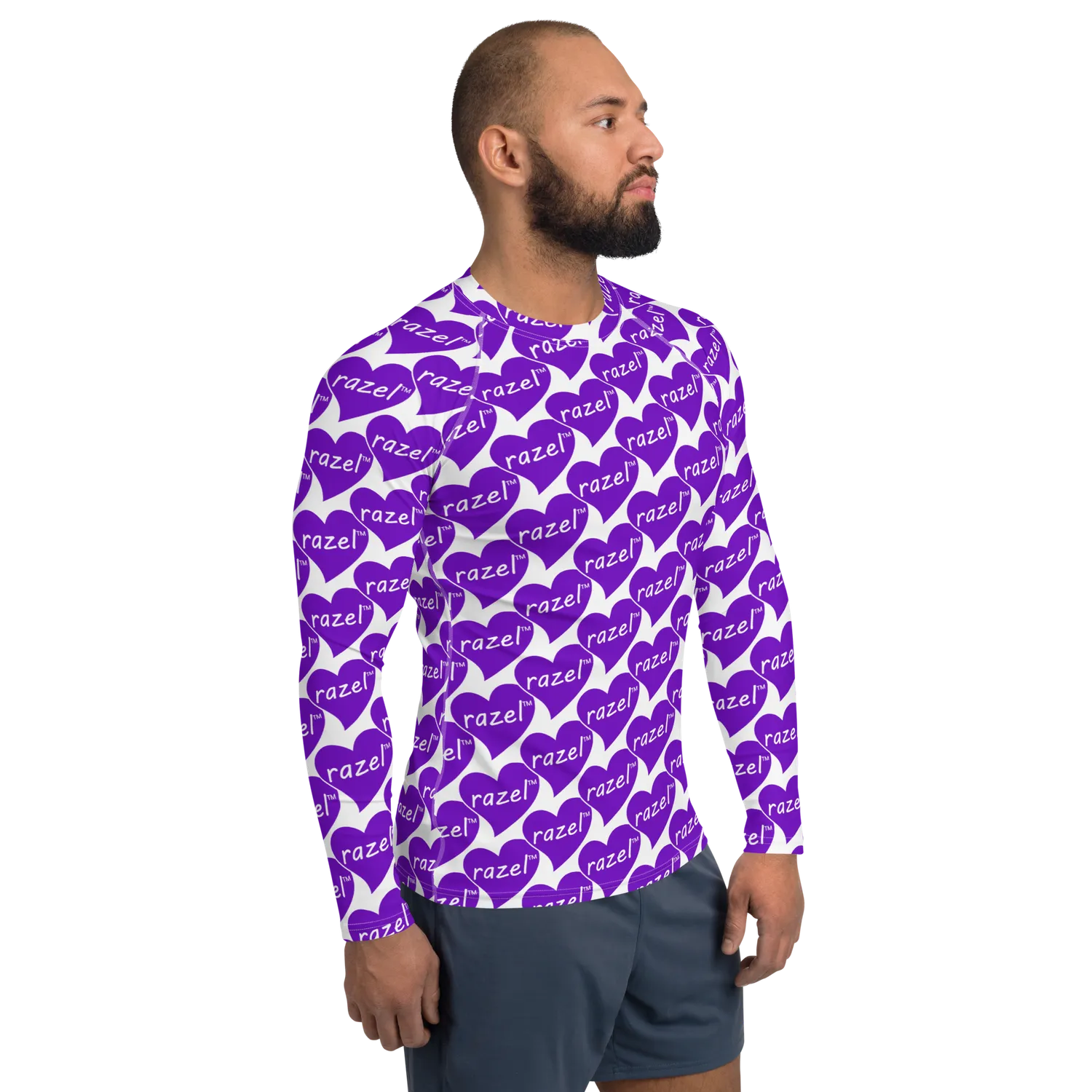 Razel Purple Hearted rashie lange mouw UPF50+