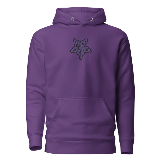 Razel Purp Gang Rock Star hoodie zwart geborduurd