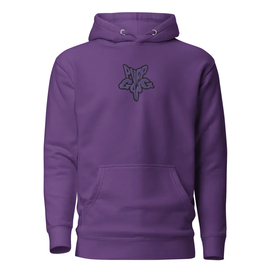 Razel Purp Gang Rock Star hoodie zwart geborduurd