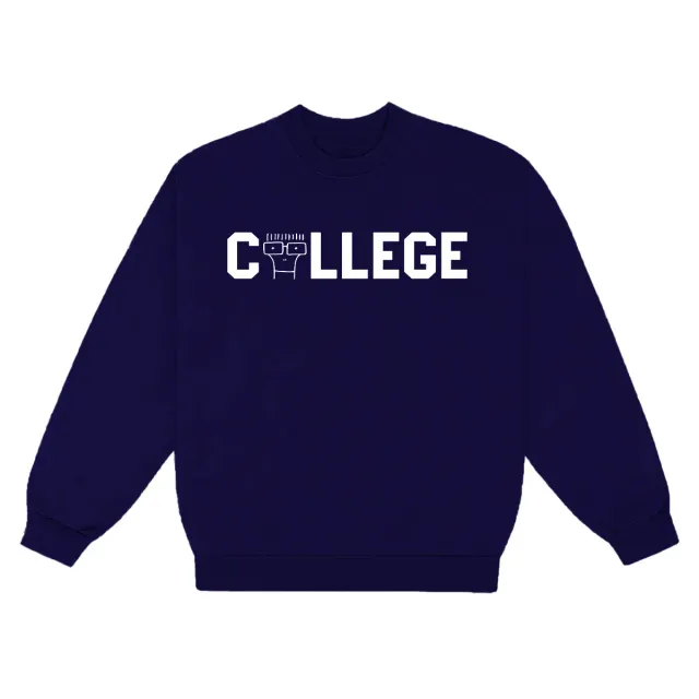 Descendents College sweater navy katoenmix S-3X