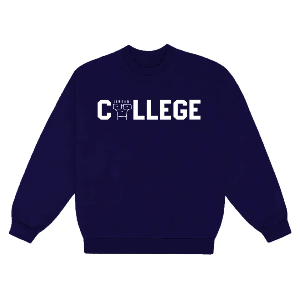 Descendents College sweater navy katoenmix S-3X
