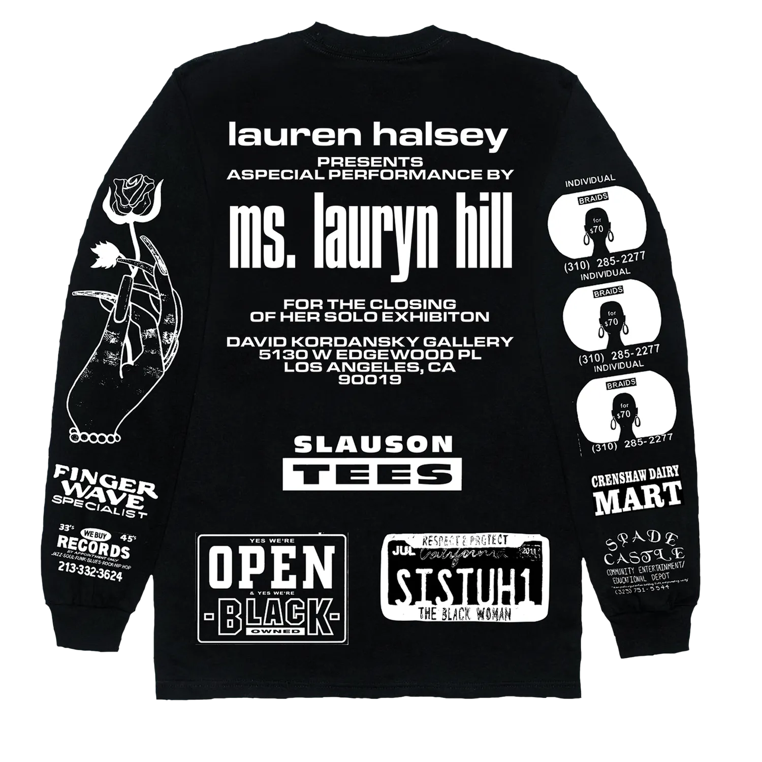 Lauryn Hill MLH x Lauren Halsey longsleeve officiële tour