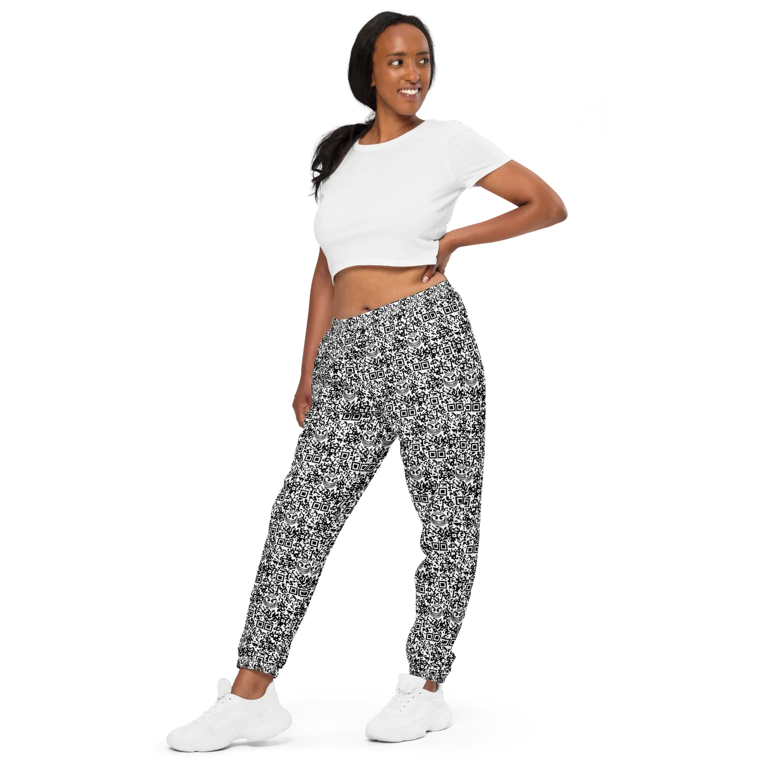 Razel Face QR Code track pants joggingbroek zwart