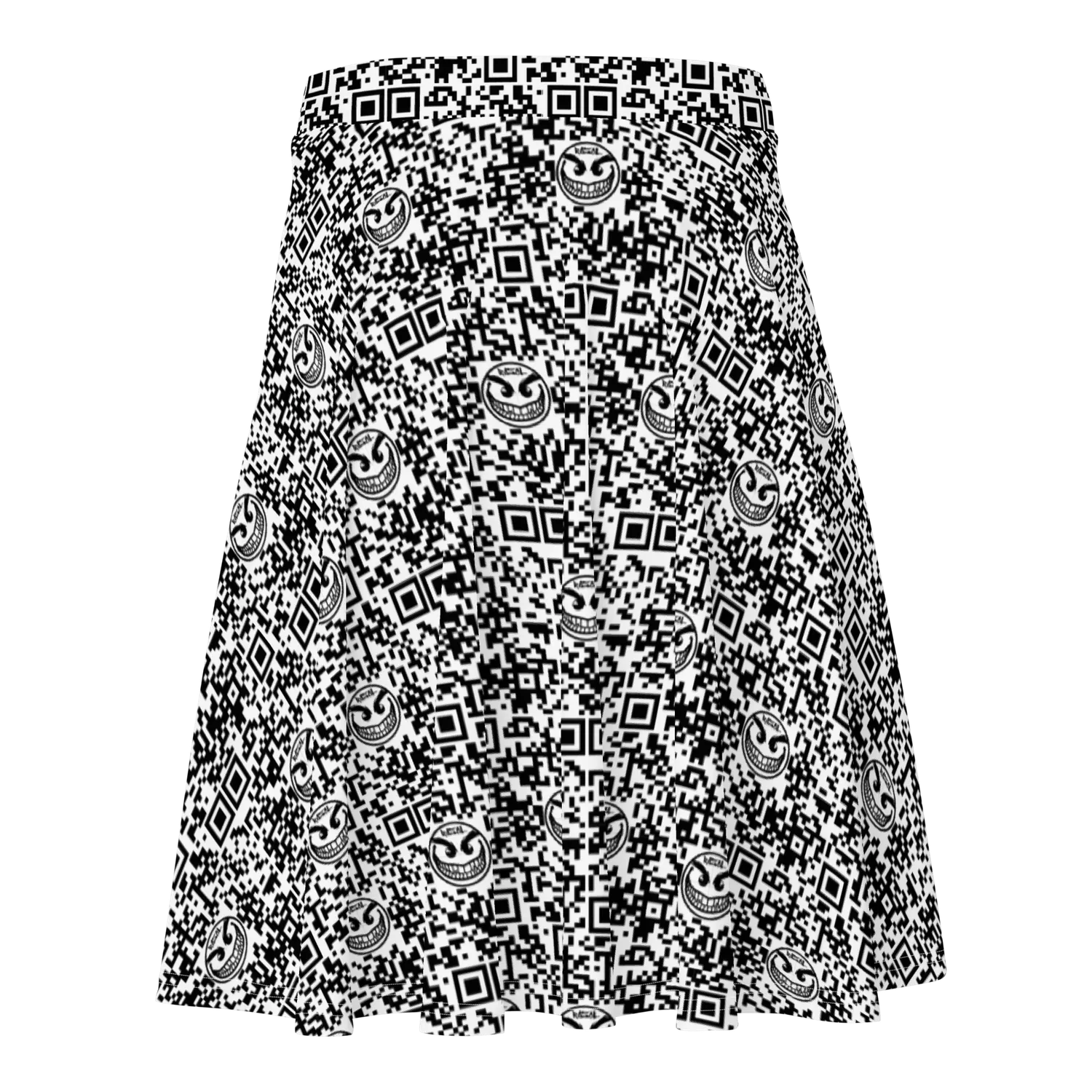 Razel Face QR Code Sun Skirt Rok elastiek