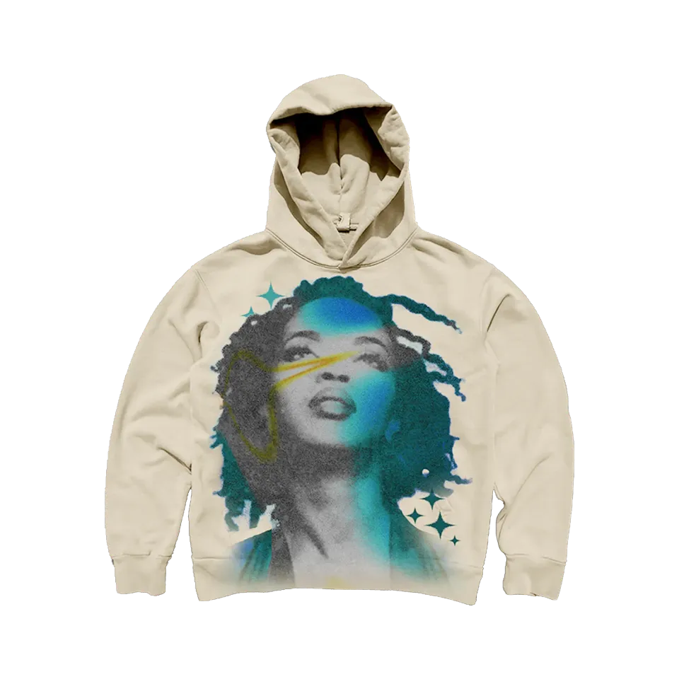 Lauryn Hill MLH Face hoodie heavyweight box fit