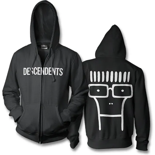 Descendents Classic Milo hoodie zwart met rits katoen