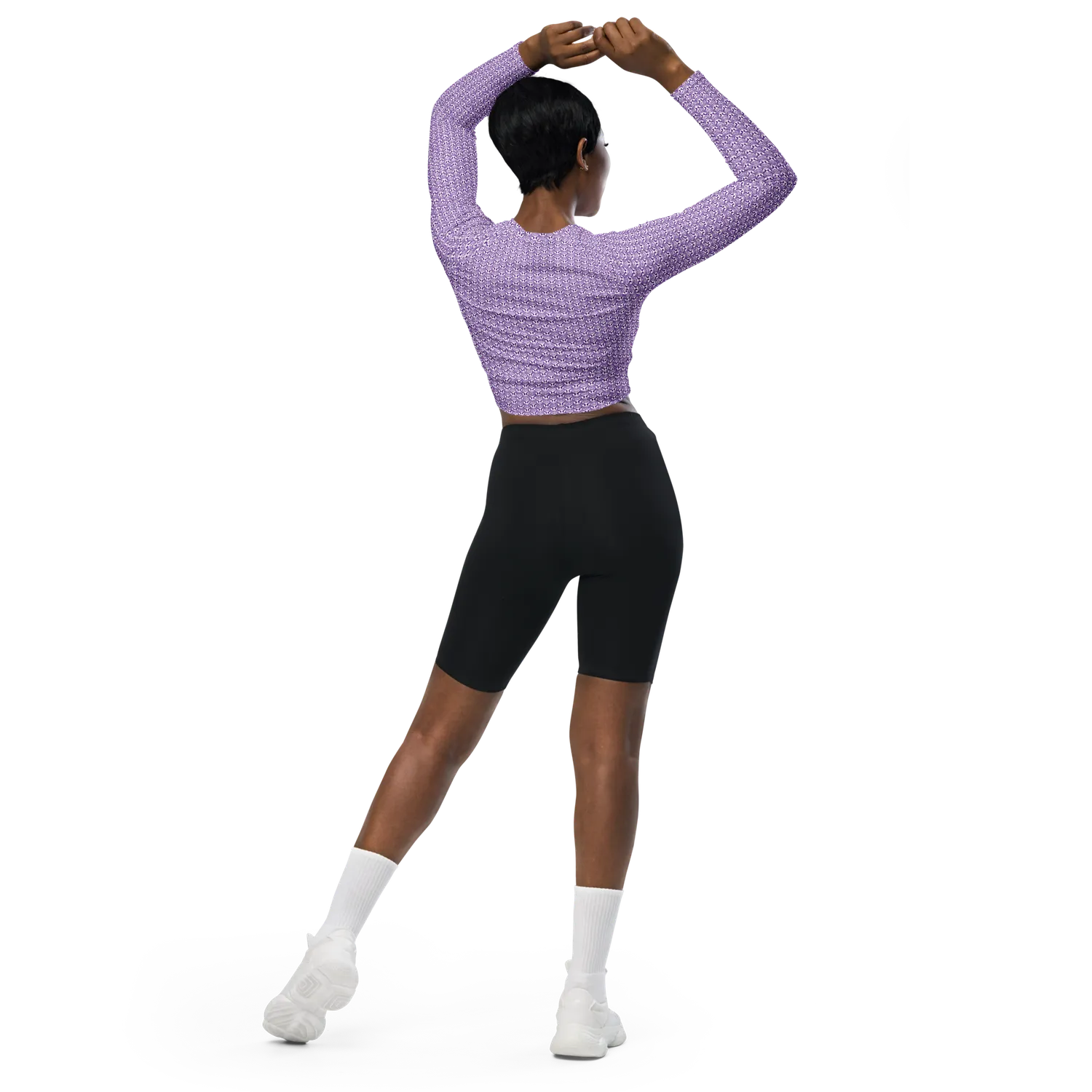 Razel Face Motif Croptop met Lange Mouwen UPF50